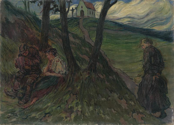 Gustáv Mallý – Milenci pod kostolíkom 