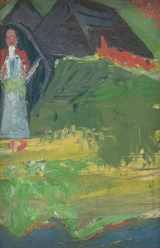 Arnold Peter Weisz-Kubínčan – Girl in front of a Shepherd's Hut 