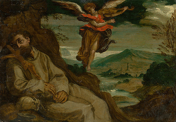 Stredoeurópsky maliar – Sv. František utešovaný anjelom 