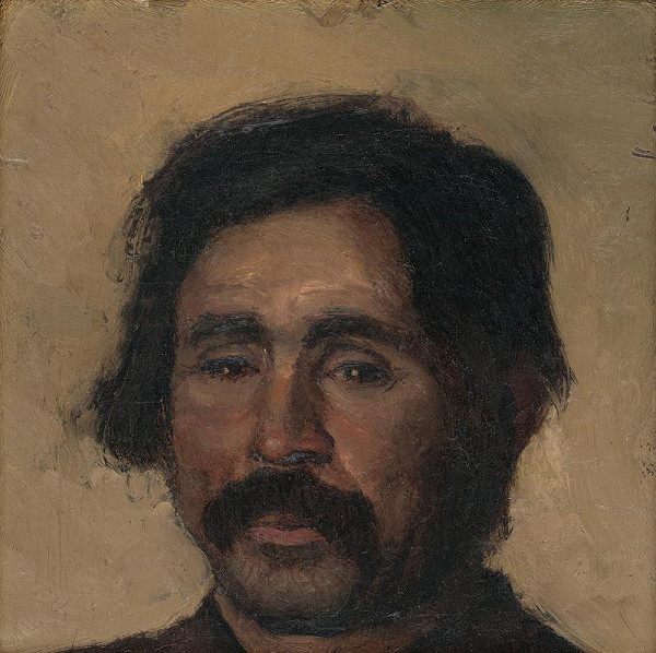 Ladislav Mednyánszky – Fragment of a Head Study of a Gypsy 