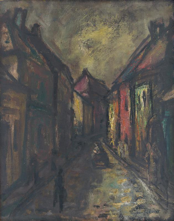 František Reichentál – Ulička v meste 
