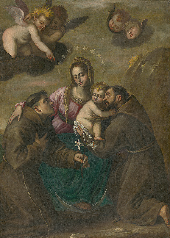 Španielsky maliar z 2. polovice 17. storočia – Immaculata so svätcami 