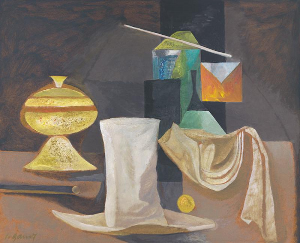 Ladislav Gandl – Kúzelnícke zátišie s bielym cylindrom 