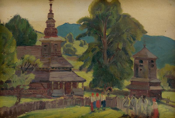 Martin Benka – Pred kostolom 