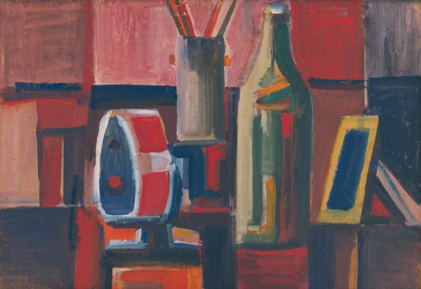 Alojz Klimo – Still Life with a Bottle 