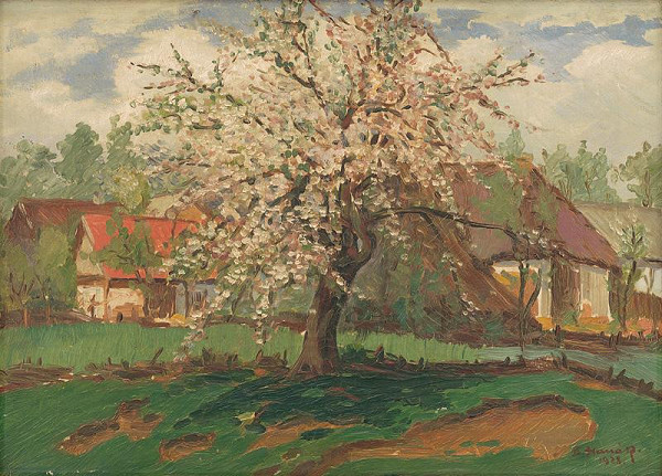 Bohumil Hanák – Landscape with Trees in Bloom 