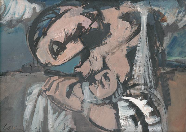 Július Lörincz – Matka sklonená nad dieťaťom 