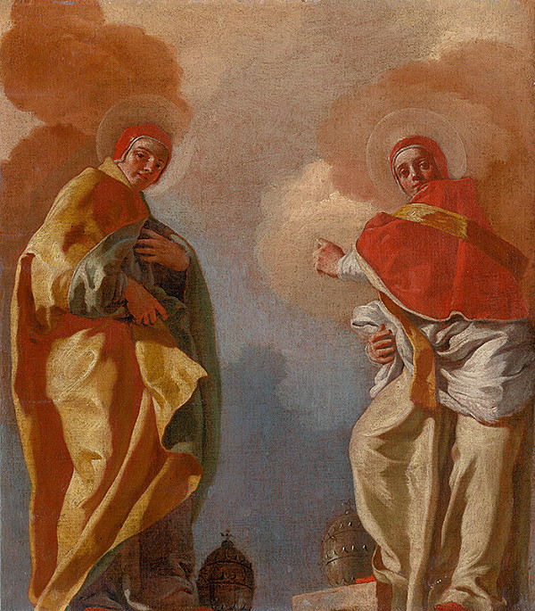 Severotaliansky maliar z 2. polovice 18. storočia, Giovanni Battista Piazzetta – Figural Scene (Two Popes) 