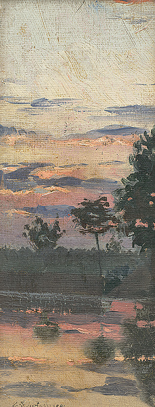 Karol Miloslav Lehotský – Study of an Early Evening Landscape 