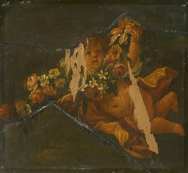 Nemecký maliar z konca 17. storočia, Flámsky maliar z konca 17. storočia – Letiace Putto s kvetmi 