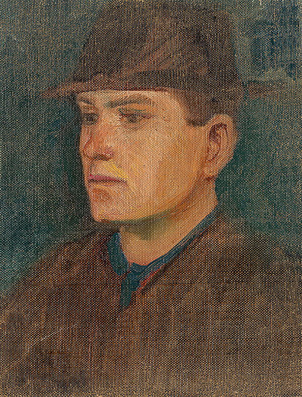 Ladislav Mednyánszky – Mladý dedinčan v hnedom 