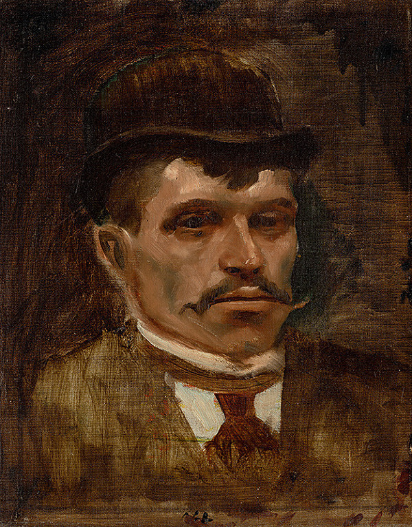 Ladislav Mednyánszky – Kočiš v klobúku s ofinou 