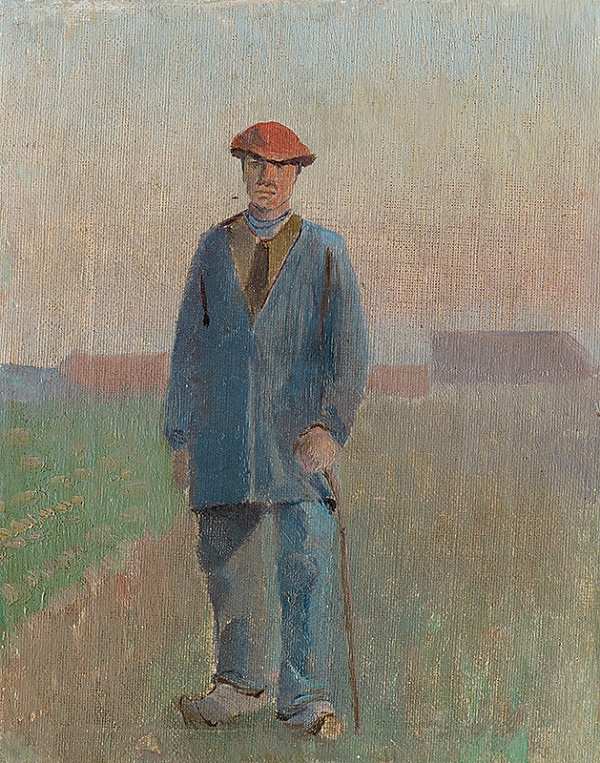 Ladislav Mednyánszky – Villager with a Walking Stick 