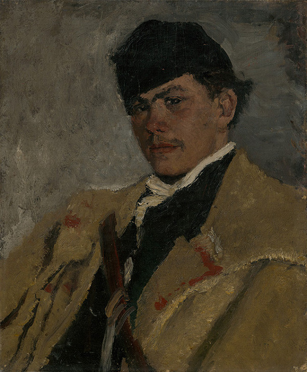 Ladislav Mednyánszky – Pastier v kožuchu.  