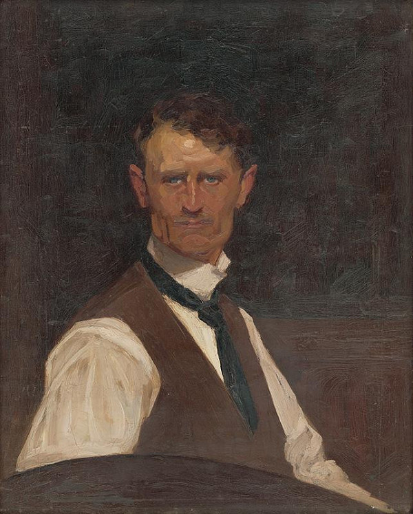 Eduard Putra – Vlastná podobizeň v bielej košeli 