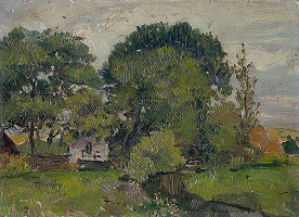 František Gyurkovits – Landscape with Trees 