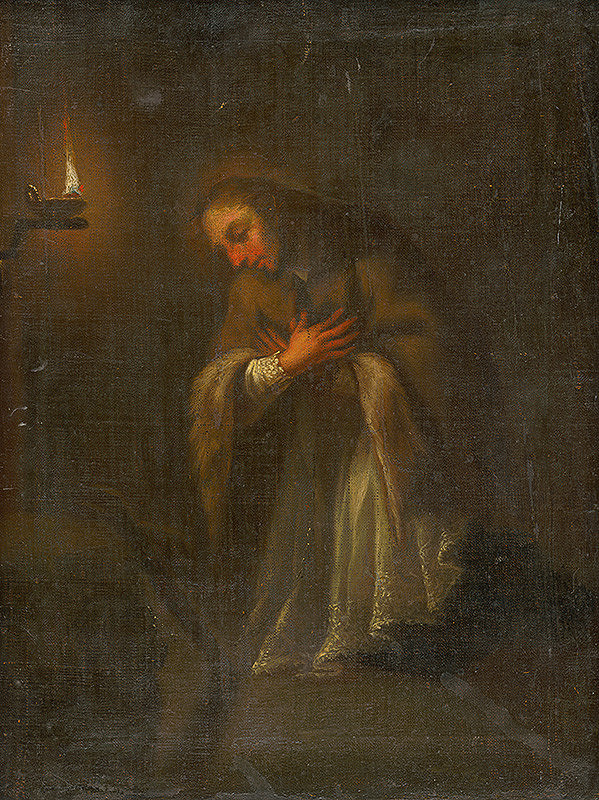 Slovenský maliar z 2. polovice 18. storočia, Neznámy maliar – Kľačiaci svätý Ján Nepomucký 