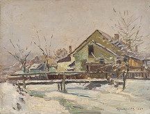 František Gyurkovits – Opatová pri Lučenci in Winter 