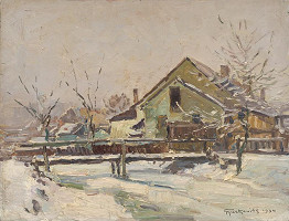 František Gyurkovits – Opatová pri Lučenci in Winter 