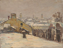 František Gyurkovits – Lučenec in Winter 