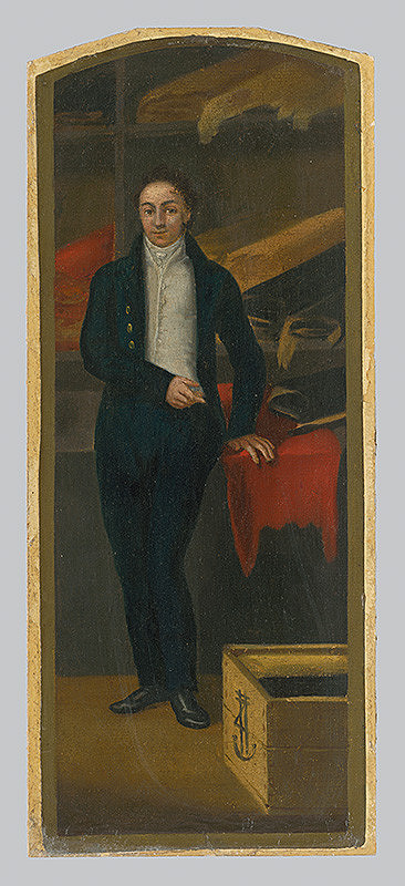 Jozef Czauczik – Obchodík s textilným tovarom. Štúdia k vývesnému štítu 