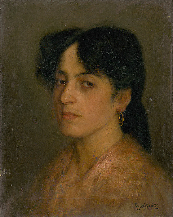 František Gyurkovits – Štúdia portrétu ženy 