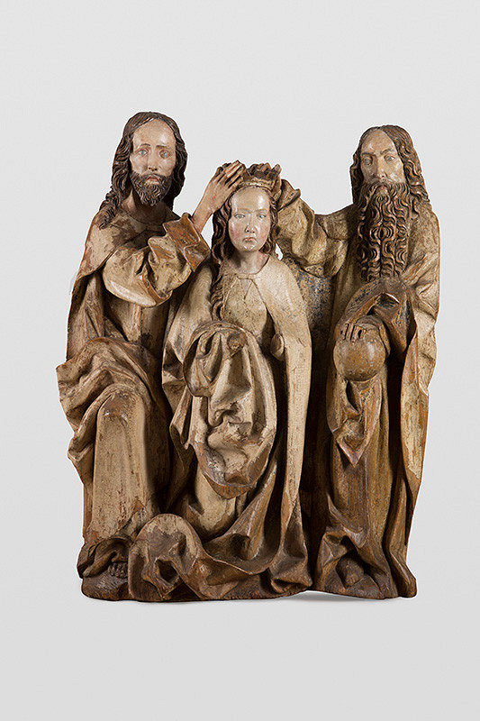 Slovenský rezbár okolo 1500 – Korunovanie Panny Márie 