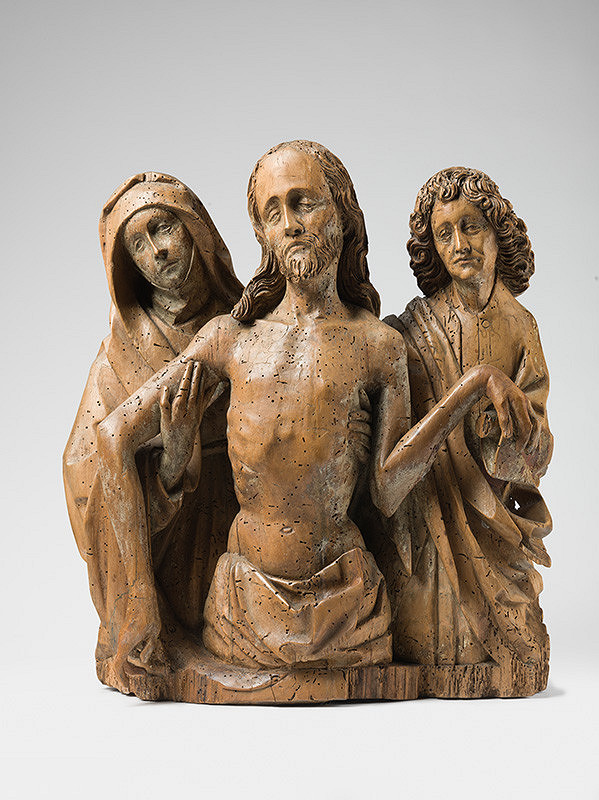 Neznámy juhonemecký sochár – Imago Pietatis. Bolestný Kristus s Pannou Máriou a sv. Jánom Evanjelistom 