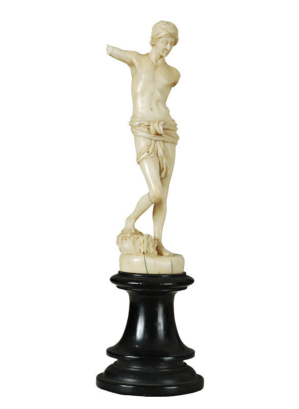 Západoeurópsky rezbár zo 17. - 18. storočia – Dávid s hlavou Goliáša 