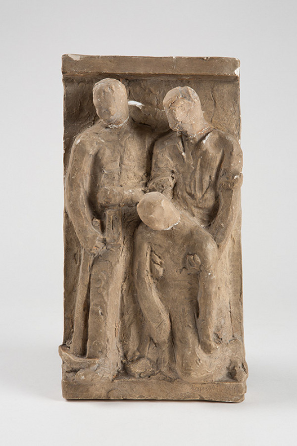 Ladislav Majerský – Skica na reliéfnu výzdobu Poisťovne,Bratislava II. 