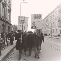 Ladislav Bielik – Gustáv Husák a študenti v PKO 