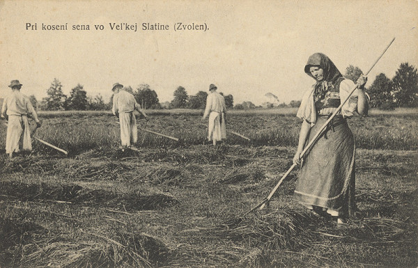Pavol Socháň – Pri kosení sena vo Veľkej Slatine