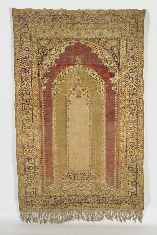 Ázijský autor z 19. storočia – Modlitebný koberec -Smyrna (Turecko) 