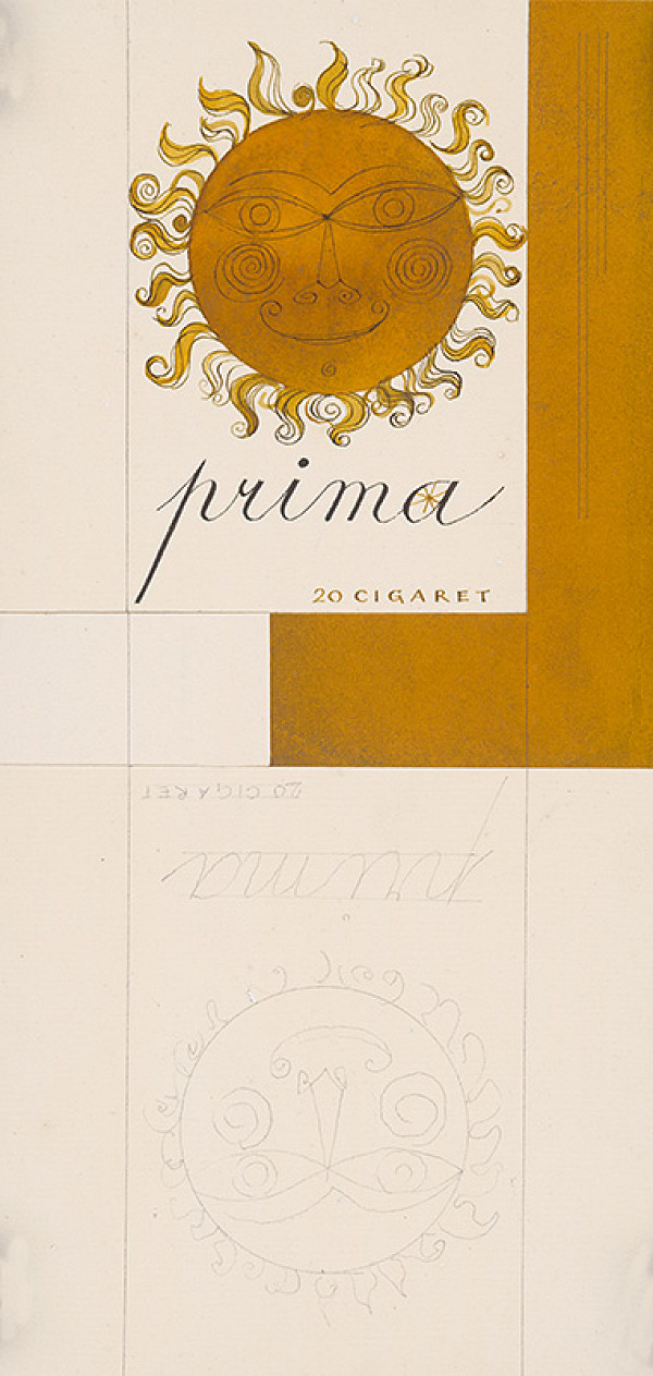 Čestmír Pechr – Prima. Návrhy na obalový dizajn cigariet 