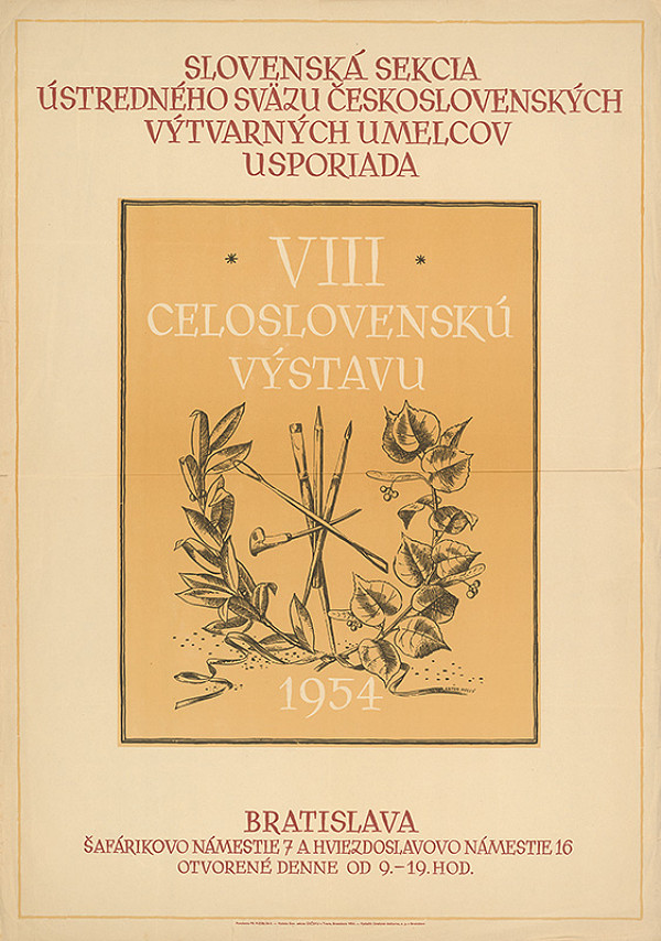 Anton Hollý – VIII. Celoslovenská výstava 1954. Ústredný sväz československých výtvarných umelcov. 