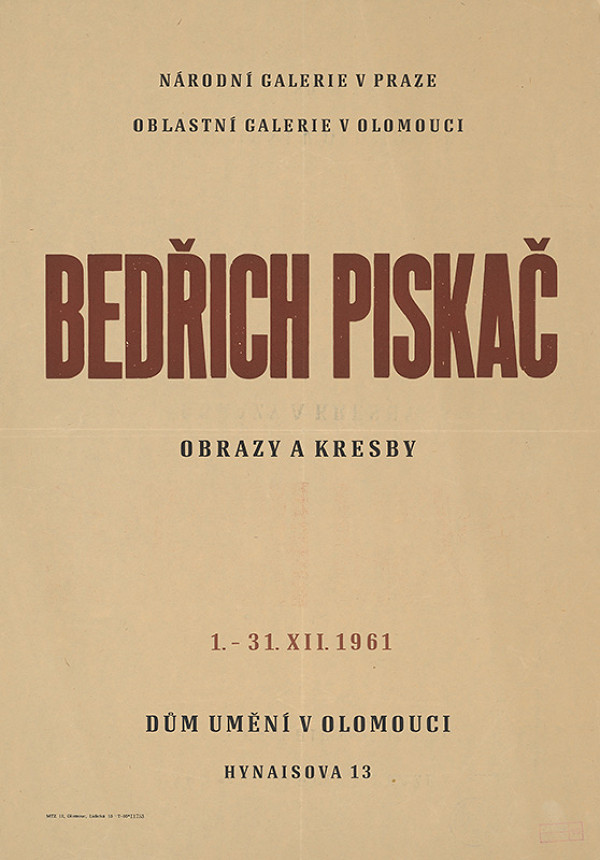 Olomoucký autor – Obrazy,kresby-Bedřich Piskáč 