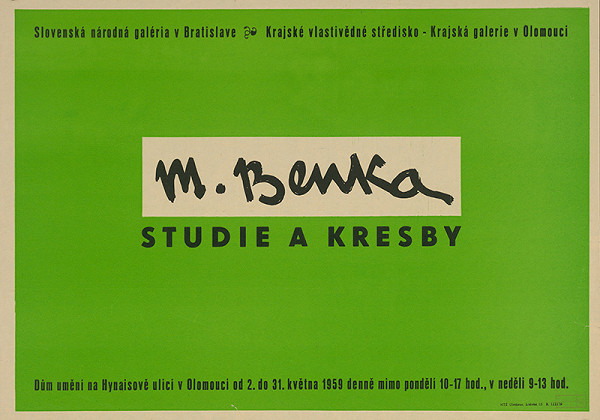 Olomoucký autor – M.Benka - štúdie,kresby