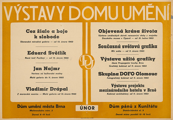 Brnenský autor – Výstava - Dom umenia - Brno 