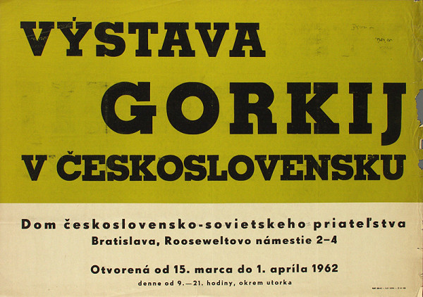 Slovenský autor – Výstava-Gorkij v Československu 