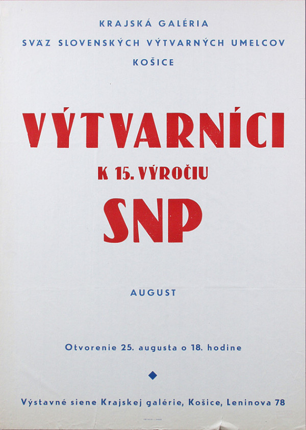 Slovenský autor – Výtvarníci k 15.výročiu SNP 