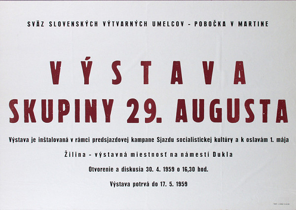 Slovenský autor – Výstava skupiny 29.augusta 