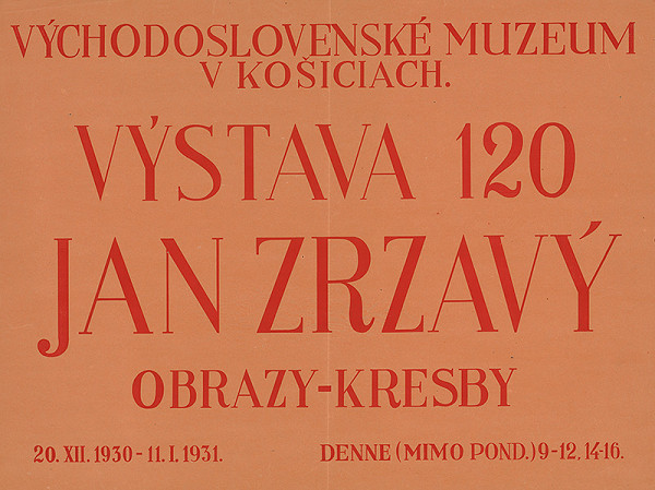 Košický autor – Obrazy,kresby - Ján Zrzavý 