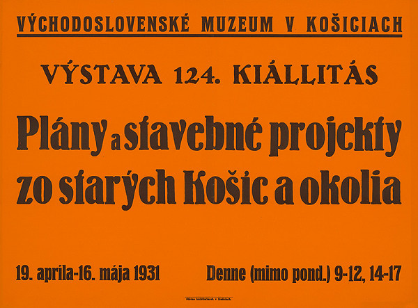Košický autor – Plány a stavebné projekty zo starých Košíc 