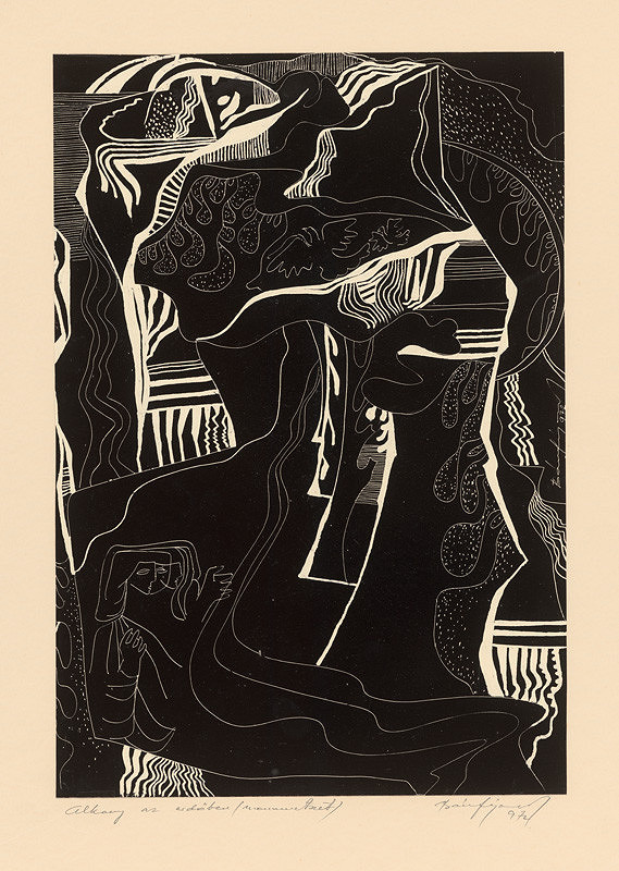 Jozef Bánfi – Alkony az erdöben 