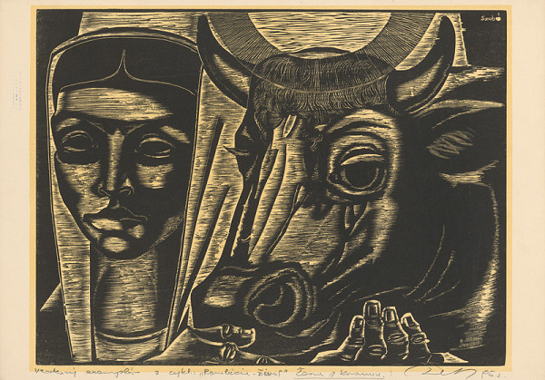 Július Szabó – Žena s kravou 