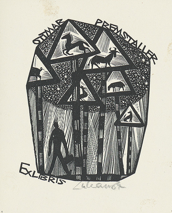 Jaroslav Lukavský – Ex libris Ottmar Premstaller 