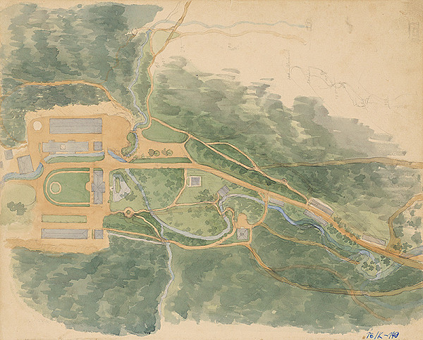 Slovenský kresliar z 3. štvrtiny 19. storočia – Plán kúpeľného mesta 