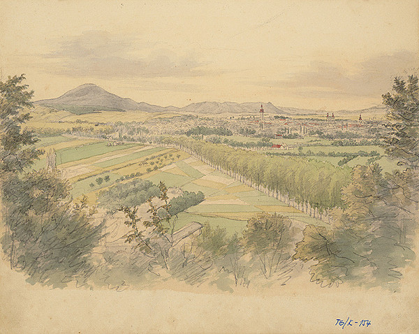 Slovenský kresliar z 3. štvrtiny 19. storočia – Panoráma Prešova 