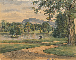 Slovenský kresliar z 3. štvrtiny 19. storočia – Pri jazierku 