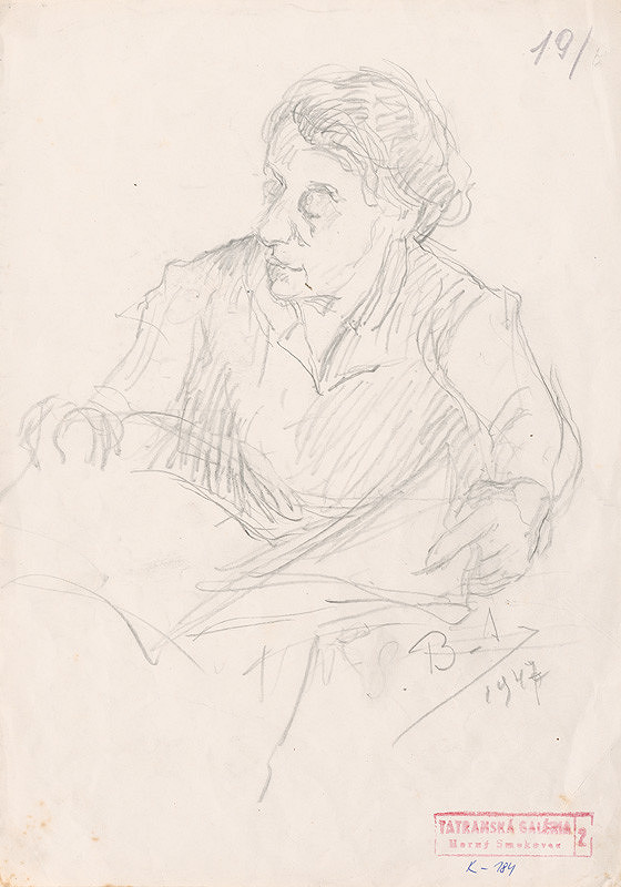 Andor Borúth – Žena s novinami 